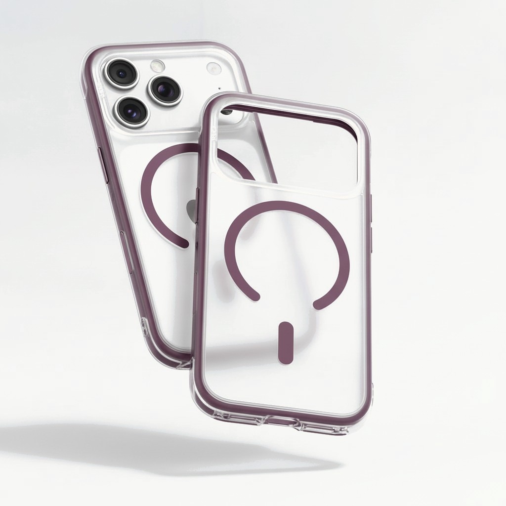 The frosted backplate and the frame shown apart