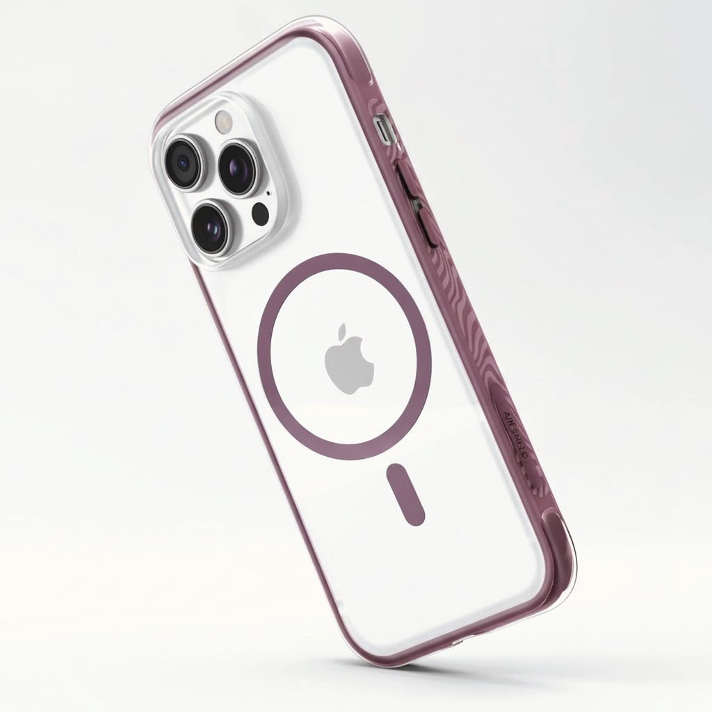 The case standing on its open ring
