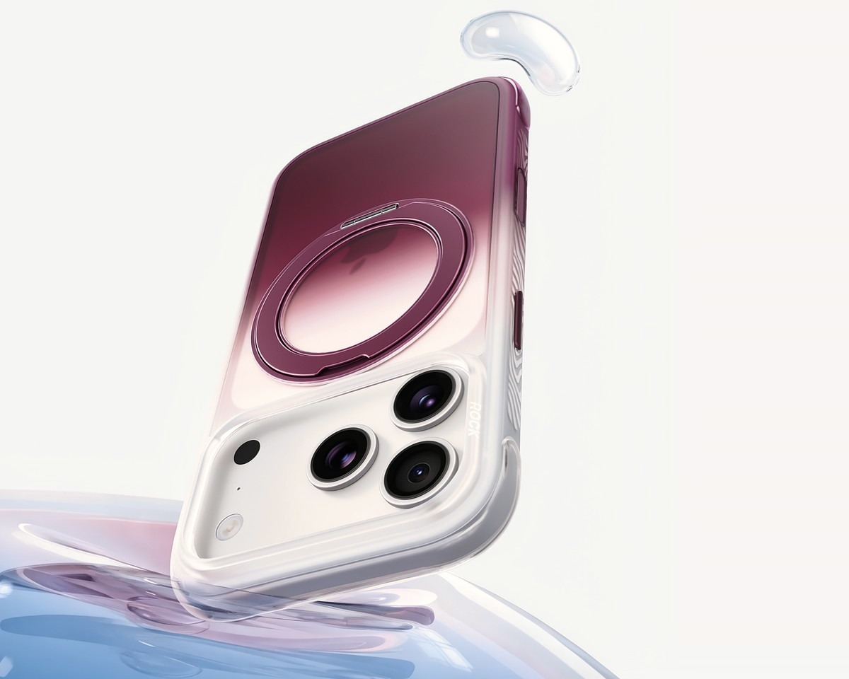 Close-up of the thick, hollow corners of the case frame